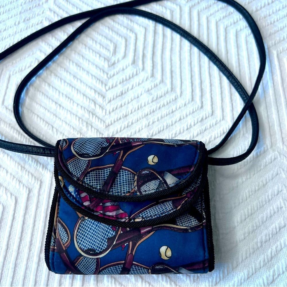 NICOLE MILLER Vintage Wallet Purse 100% Silk & Bifold Wallet With Shoulder Start
